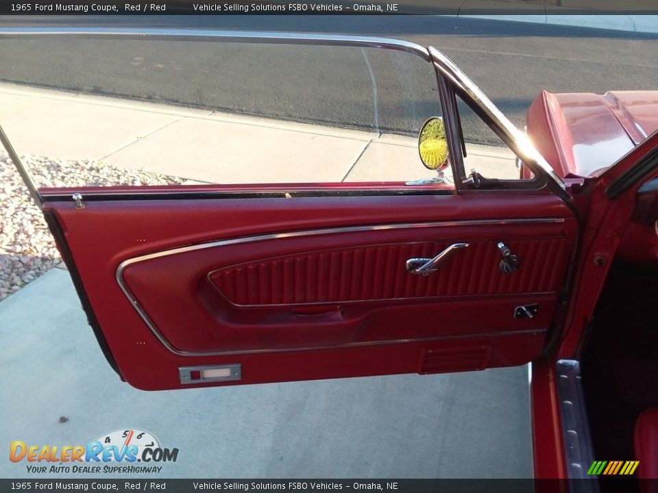 1965 Ford Mustang Coupe Red / Red Photo #6