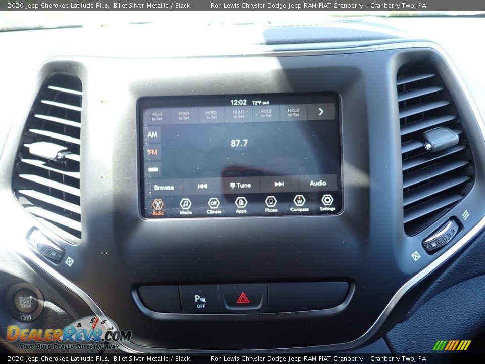 2020 Jeep Cherokee Latitude Plus Billet Silver Metallic / Black Photo #16