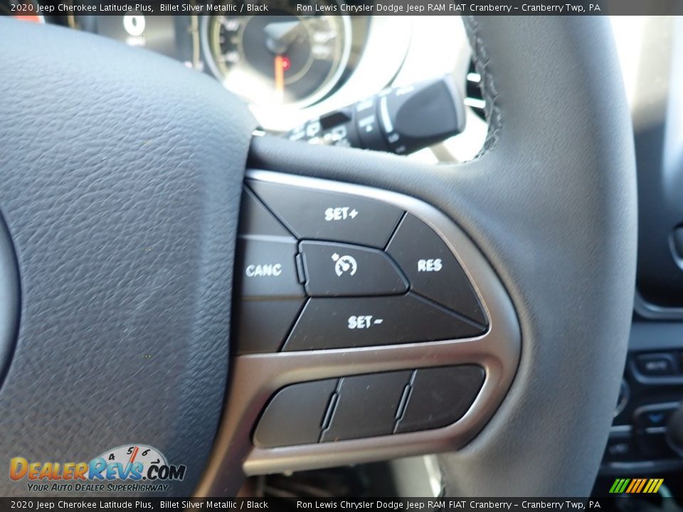 2020 Jeep Cherokee Latitude Plus Billet Silver Metallic / Black Photo #17
