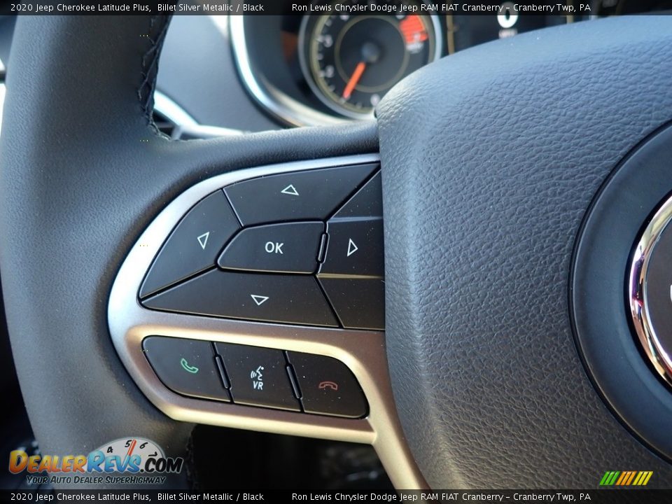 2020 Jeep Cherokee Latitude Plus Billet Silver Metallic / Black Photo #18