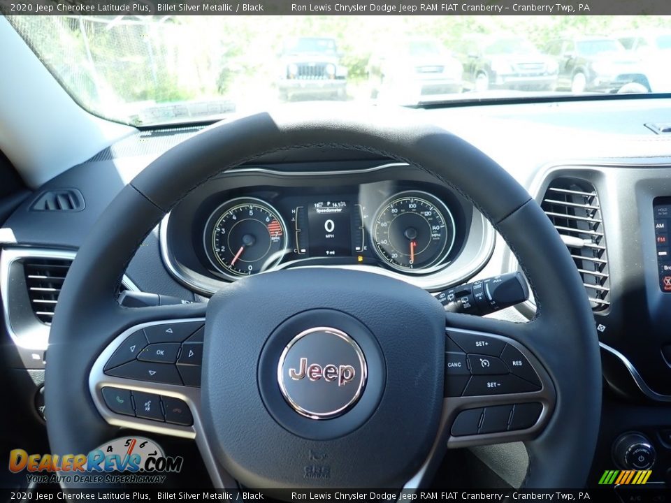 2020 Jeep Cherokee Latitude Plus Billet Silver Metallic / Black Photo #19