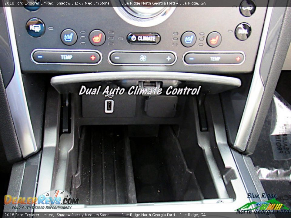 2018 Ford Explorer Limited Shadow Black / Medium Stone Photo #23