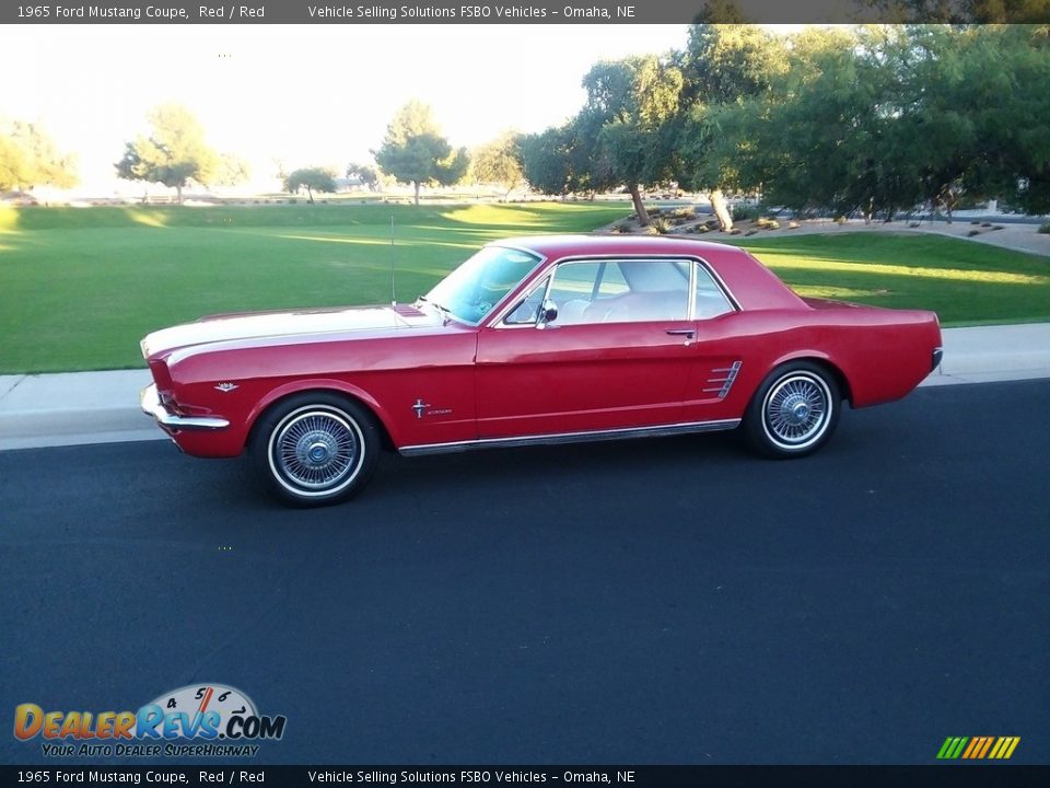 1965 Ford Mustang Coupe Red / Red Photo #14
