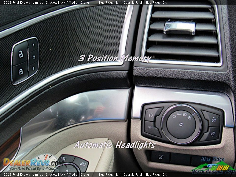 2018 Ford Explorer Limited Shadow Black / Medium Stone Photo #24