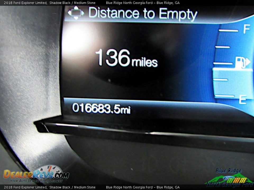 2018 Ford Explorer Limited Shadow Black / Medium Stone Photo #25