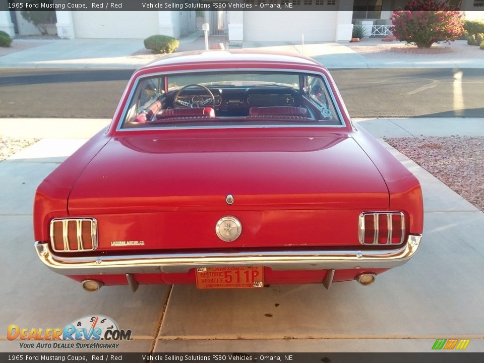 1965 Ford Mustang Coupe Red / Red Photo #20