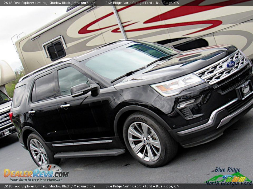 2018 Ford Explorer Limited Shadow Black / Medium Stone Photo #34