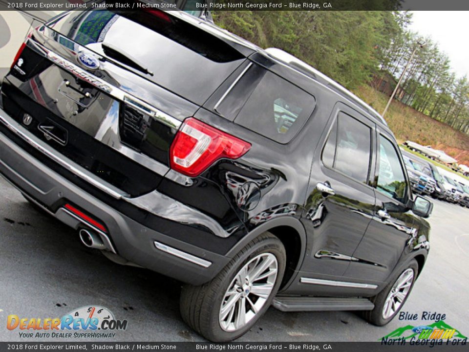 2018 Ford Explorer Limited Shadow Black / Medium Stone Photo #35