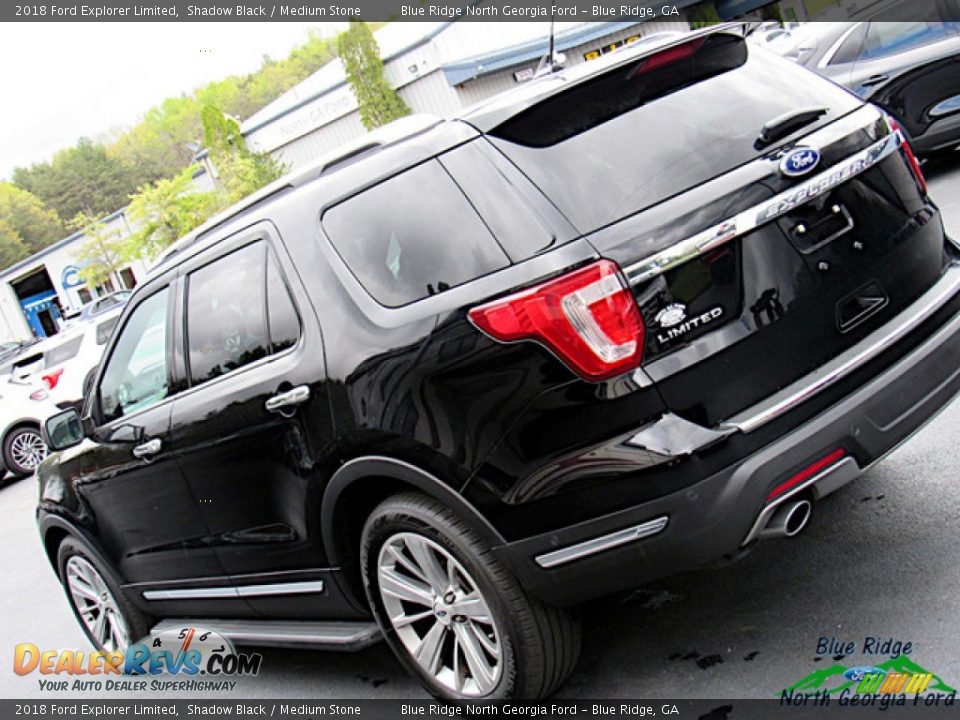 2018 Ford Explorer Limited Shadow Black / Medium Stone Photo #36