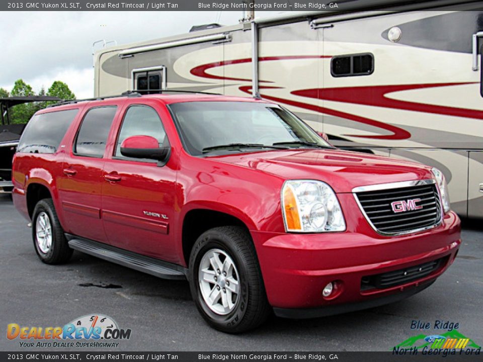 2013 GMC Yukon XL SLT Crystal Red Tintcoat / Light Tan Photo #7