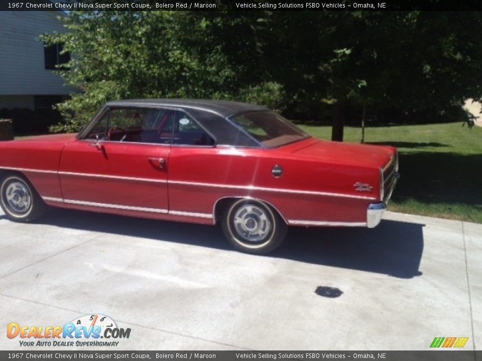 1967 Chevrolet Chevy II Nova Super Sport Coupe Bolero Red / Maroon Photo #5