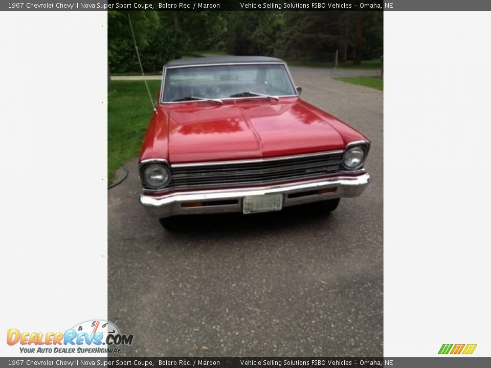 1967 Chevrolet Chevy II Nova Super Sport Coupe Bolero Red / Maroon Photo #6