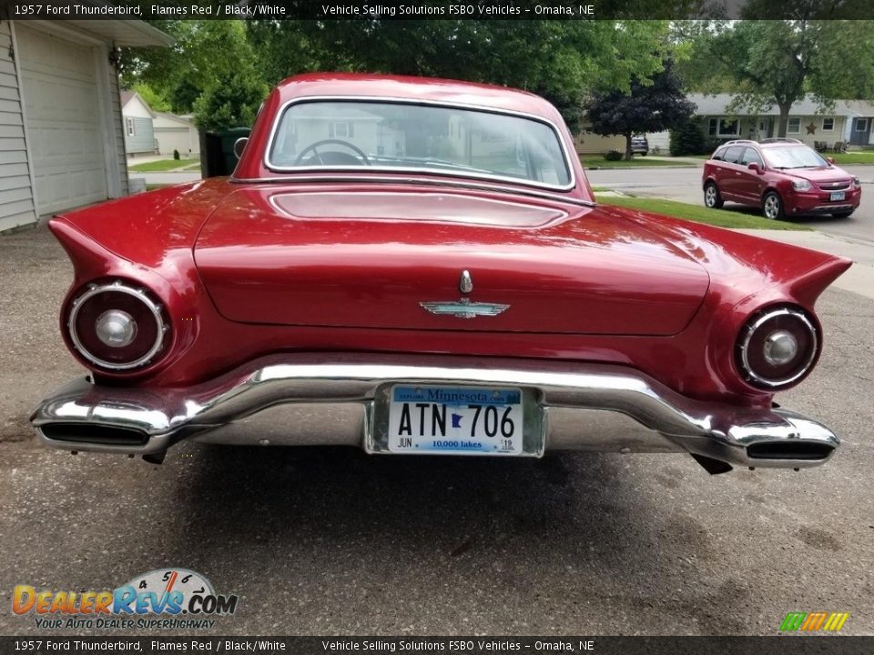 1957 Ford Thunderbird Flames Red / Black/White Photo #3