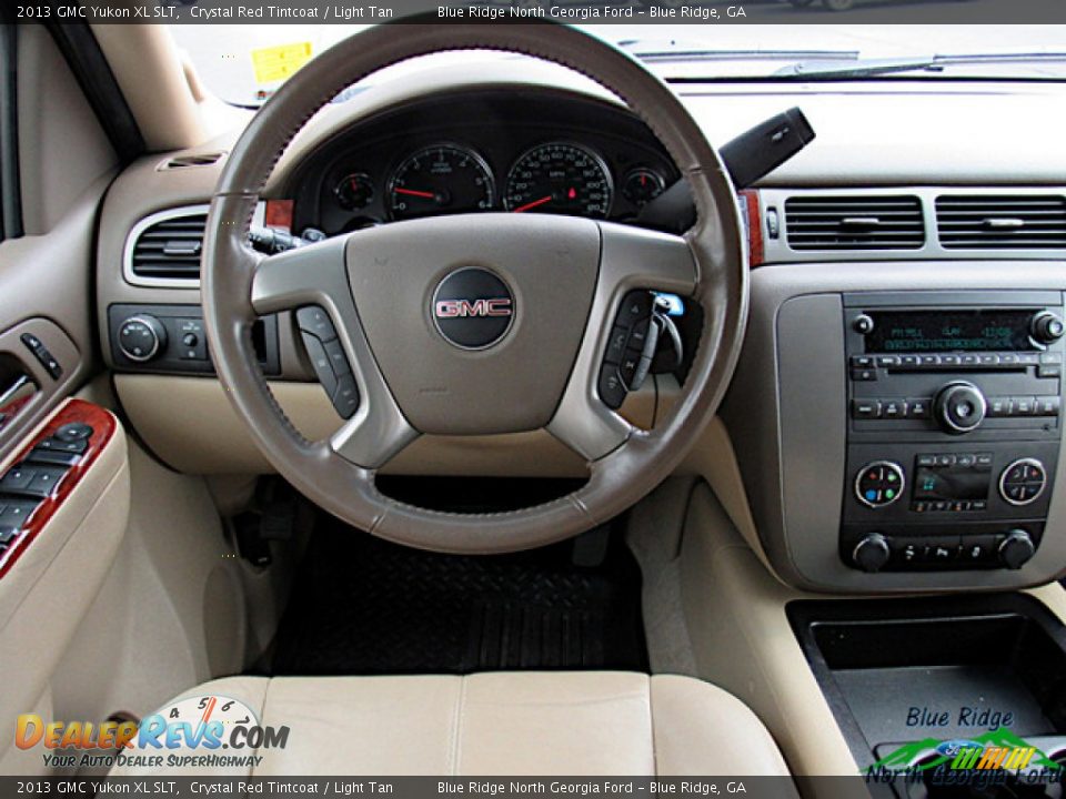 2013 GMC Yukon XL SLT Crystal Red Tintcoat / Light Tan Photo #14