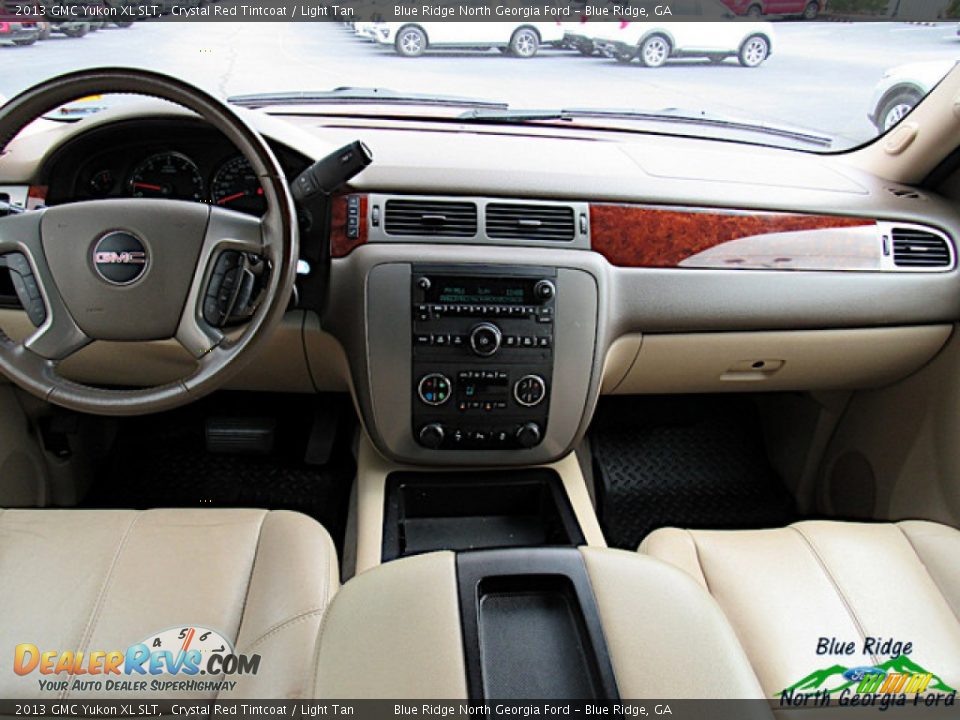 2013 GMC Yukon XL SLT Crystal Red Tintcoat / Light Tan Photo #15