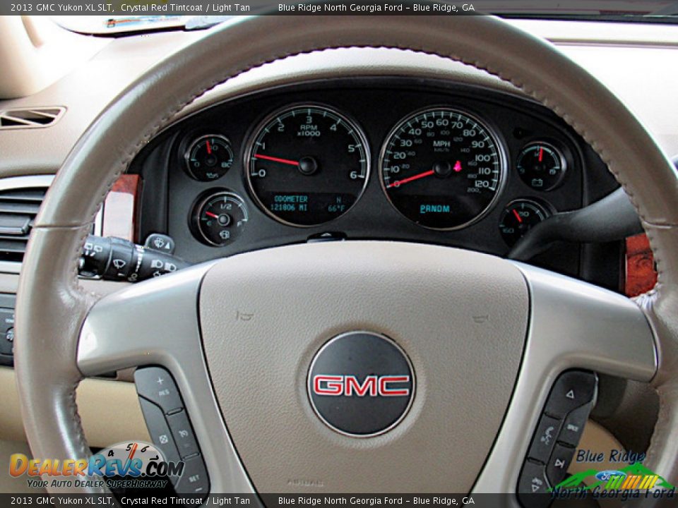 2013 GMC Yukon XL SLT Crystal Red Tintcoat / Light Tan Photo #17