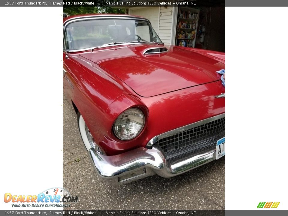 1957 Ford Thunderbird Flames Red / Black/White Photo #8