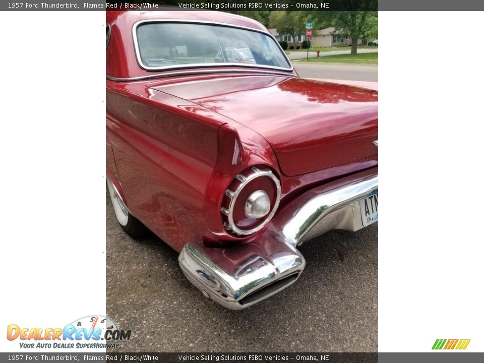 1957 Ford Thunderbird Flames Red / Black/White Photo #9