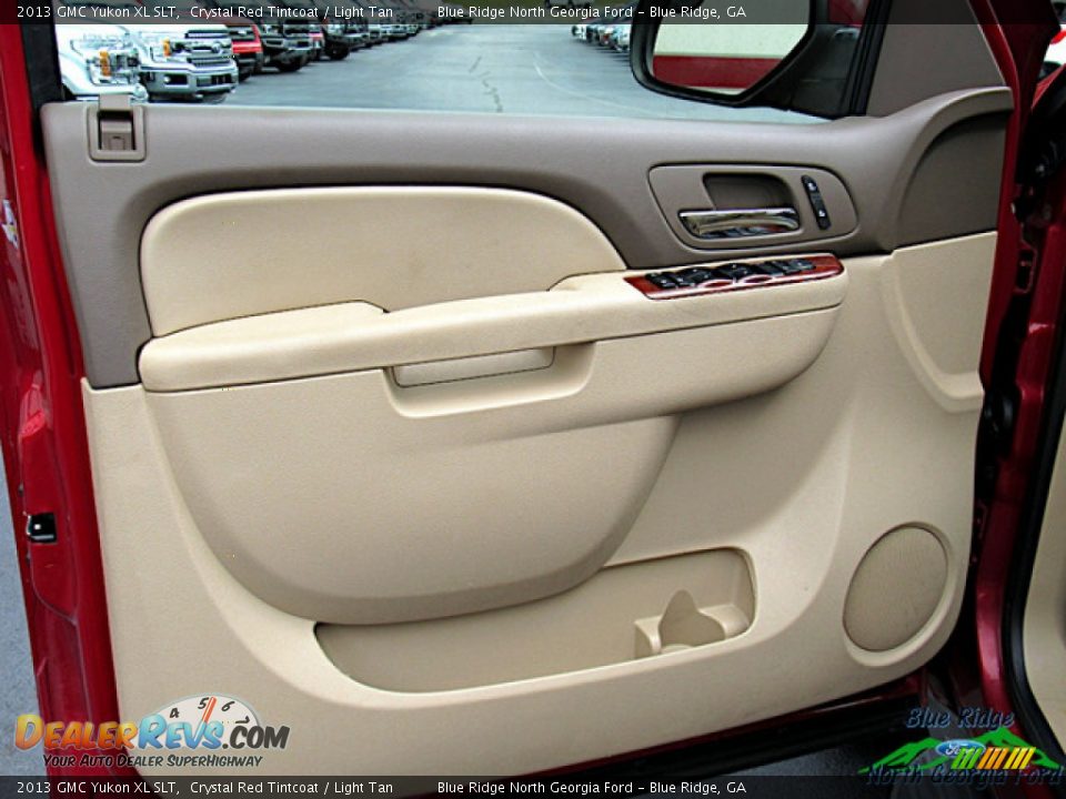 2013 GMC Yukon XL SLT Crystal Red Tintcoat / Light Tan Photo #26