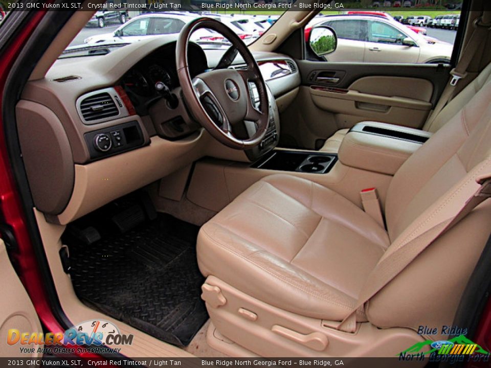 2013 GMC Yukon XL SLT Crystal Red Tintcoat / Light Tan Photo #27