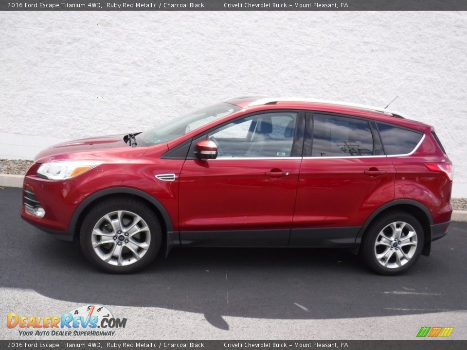 2016 Ford Escape Titanium 4WD Ruby Red Metallic / Charcoal Black Photo #2