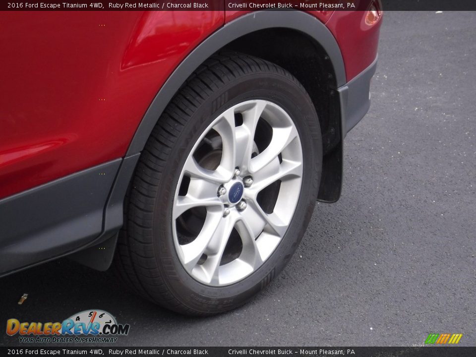 2016 Ford Escape Titanium 4WD Ruby Red Metallic / Charcoal Black Photo #3