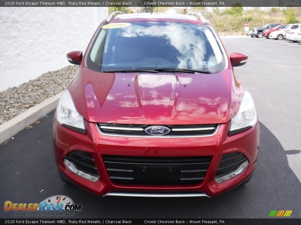2016 Ford Escape Titanium 4WD Ruby Red Metallic / Charcoal Black Photo #4