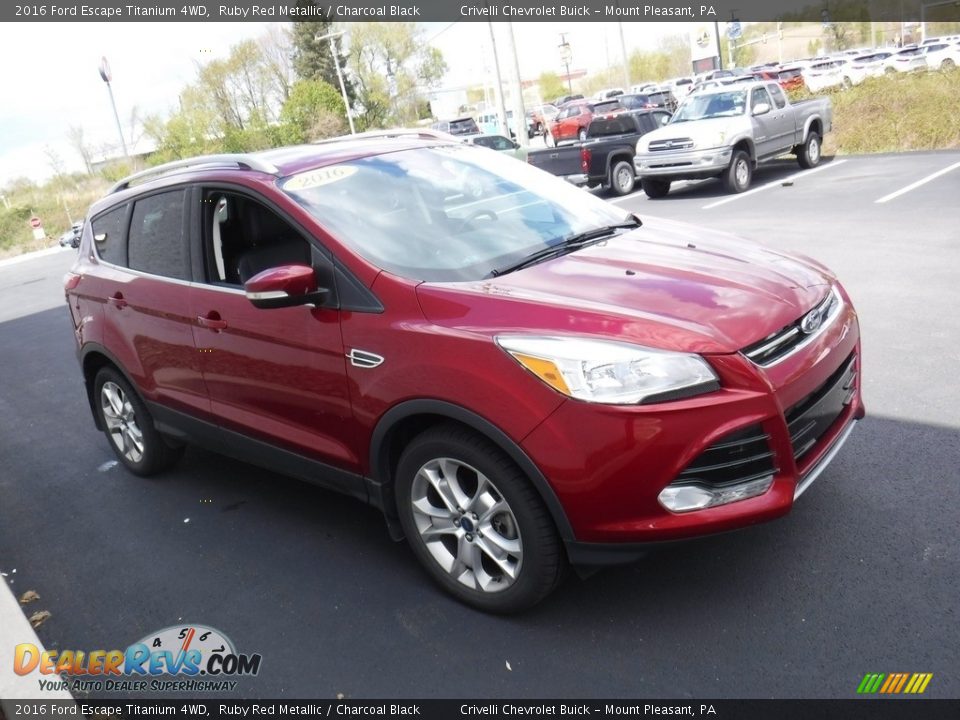 2016 Ford Escape Titanium 4WD Ruby Red Metallic / Charcoal Black Photo #5