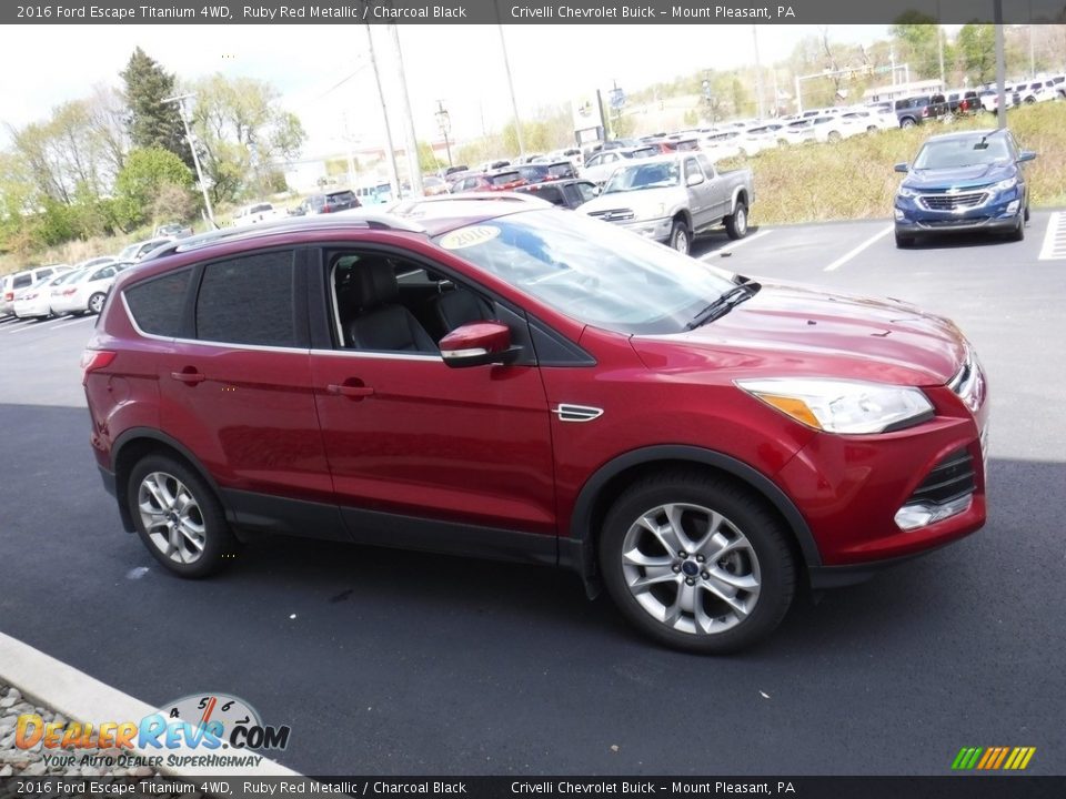 2016 Ford Escape Titanium 4WD Ruby Red Metallic / Charcoal Black Photo #7
