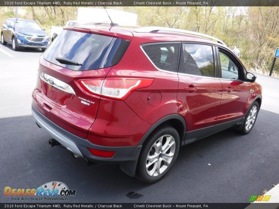2016 Ford Escape Titanium 4WD Ruby Red Metallic / Charcoal Black Photo #8