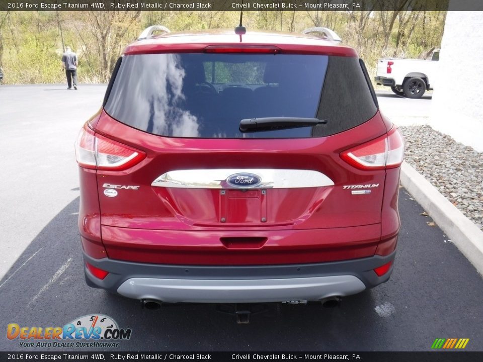 2016 Ford Escape Titanium 4WD Ruby Red Metallic / Charcoal Black Photo #9