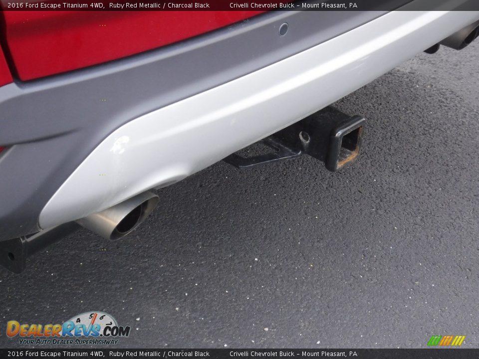 2016 Ford Escape Titanium 4WD Ruby Red Metallic / Charcoal Black Photo #11