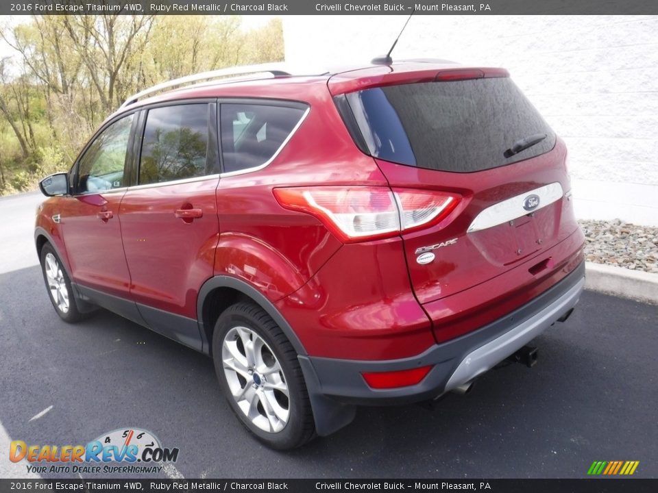 2016 Ford Escape Titanium 4WD Ruby Red Metallic / Charcoal Black Photo #12