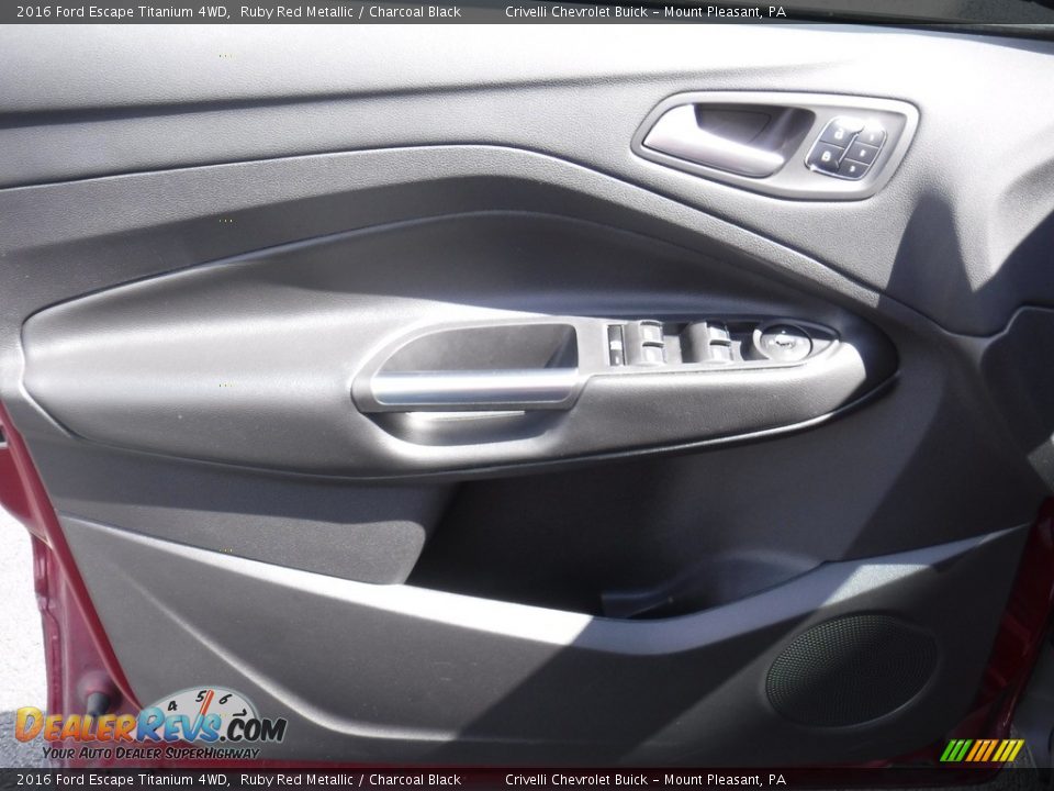 2016 Ford Escape Titanium 4WD Ruby Red Metallic / Charcoal Black Photo #15