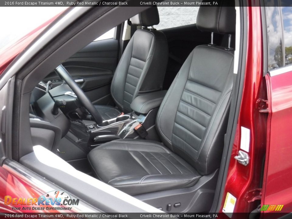 2016 Ford Escape Titanium 4WD Ruby Red Metallic / Charcoal Black Photo #17