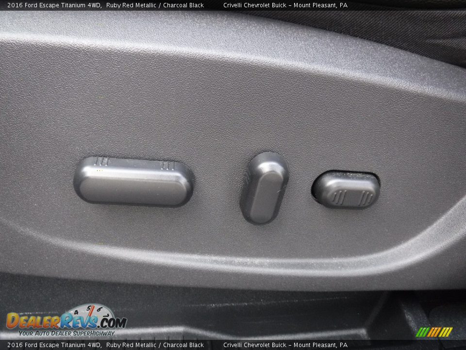 2016 Ford Escape Titanium 4WD Ruby Red Metallic / Charcoal Black Photo #18