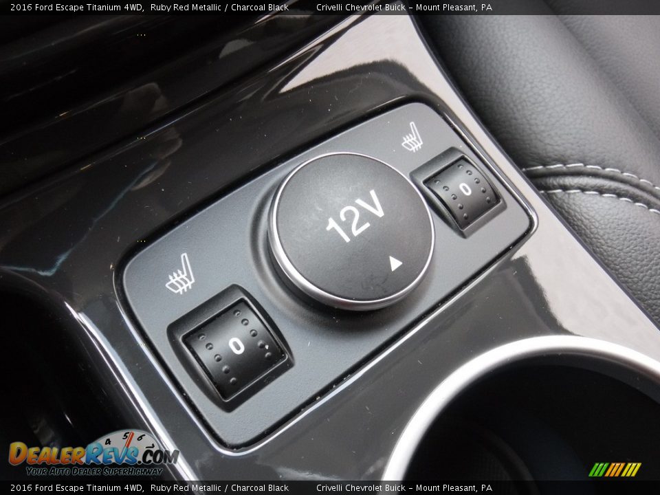 2016 Ford Escape Titanium 4WD Ruby Red Metallic / Charcoal Black Photo #20