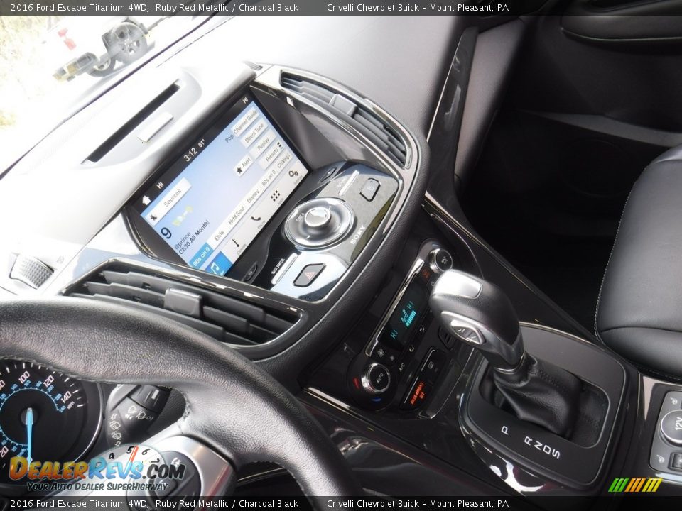 2016 Ford Escape Titanium 4WD Ruby Red Metallic / Charcoal Black Photo #21