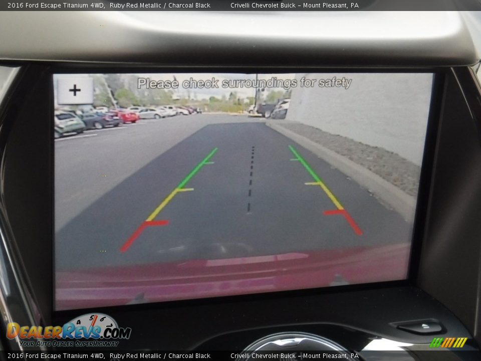 2016 Ford Escape Titanium 4WD Ruby Red Metallic / Charcoal Black Photo #23
