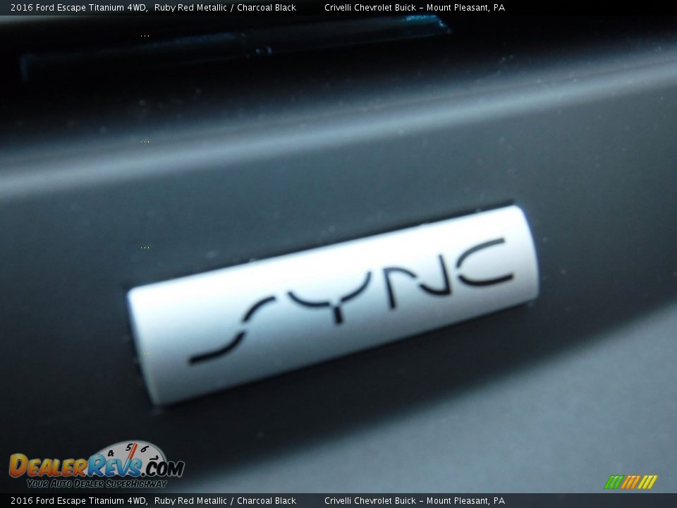 2016 Ford Escape Titanium 4WD Ruby Red Metallic / Charcoal Black Photo #24