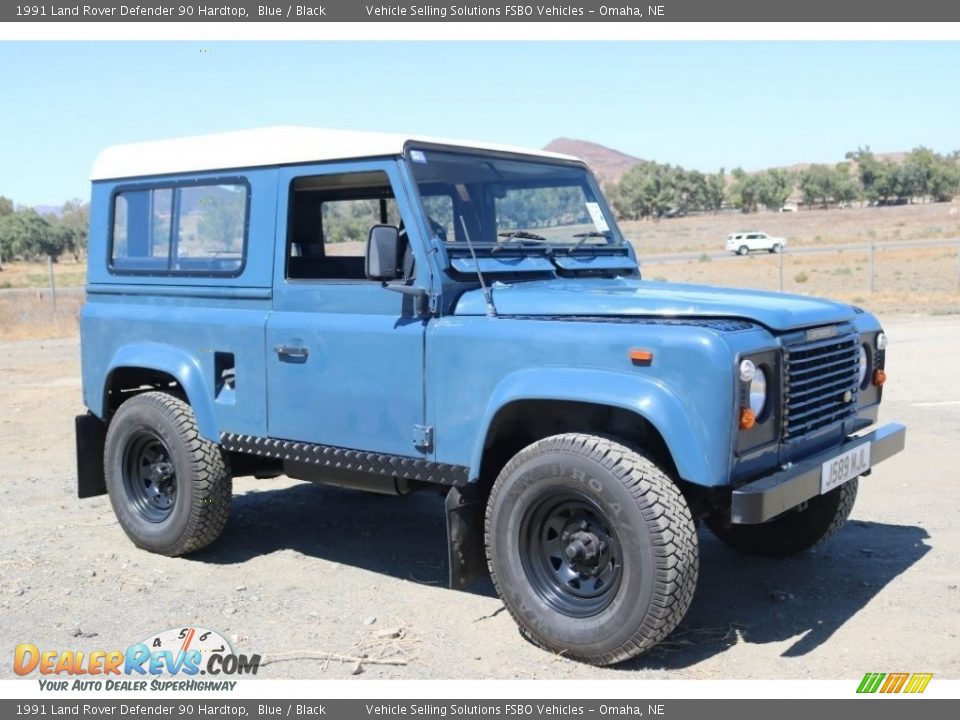 1991 Land Rover Defender 90 Hardtop Blue / Black Photo #2