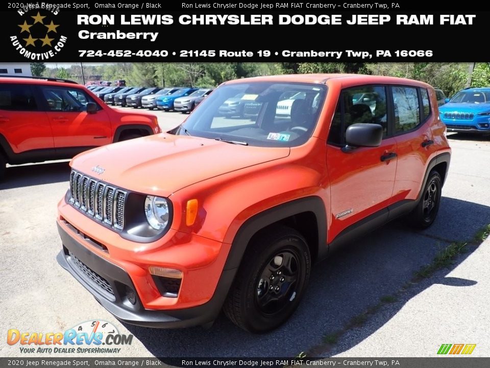 2020 Jeep Renegade Sport Omaha Orange / Black Photo #1