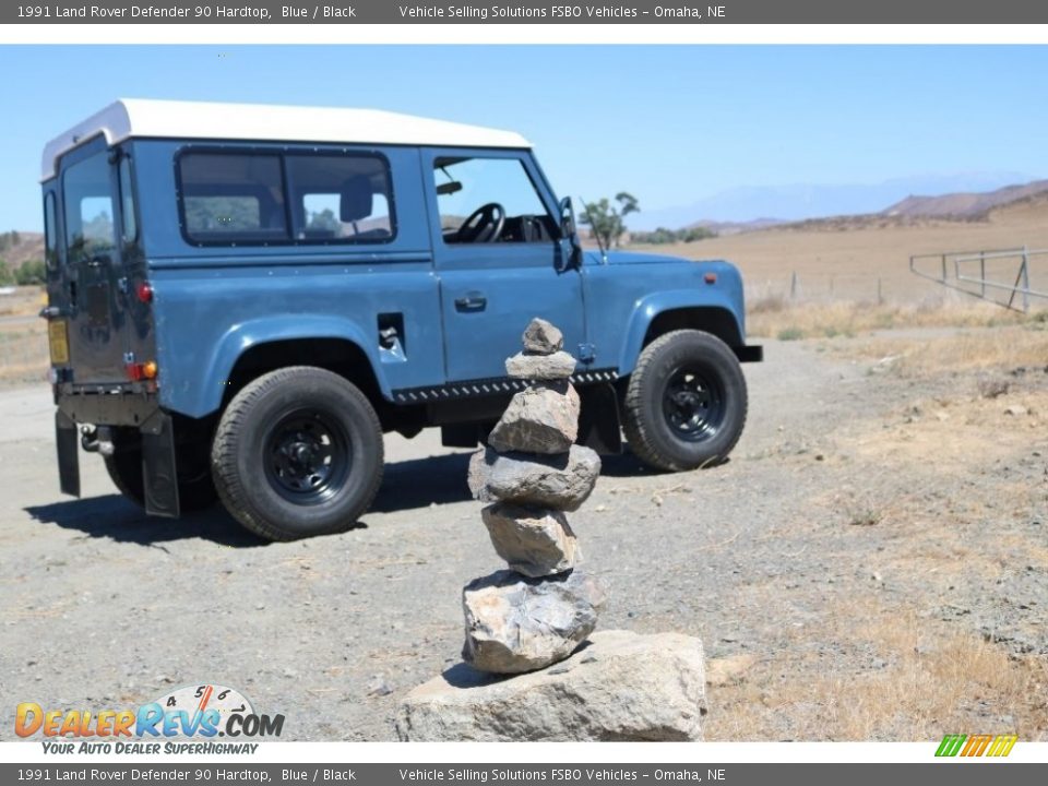 1991 Land Rover Defender 90 Hardtop Blue / Black Photo #3