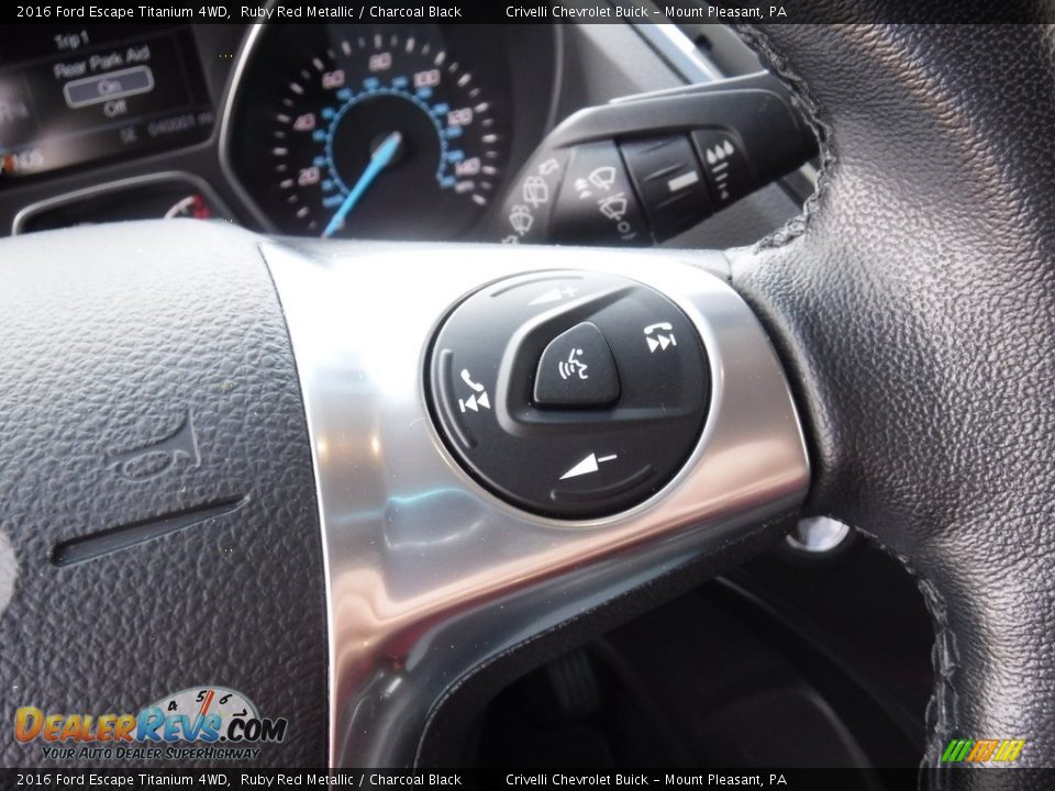 2016 Ford Escape Titanium 4WD Ruby Red Metallic / Charcoal Black Photo #27