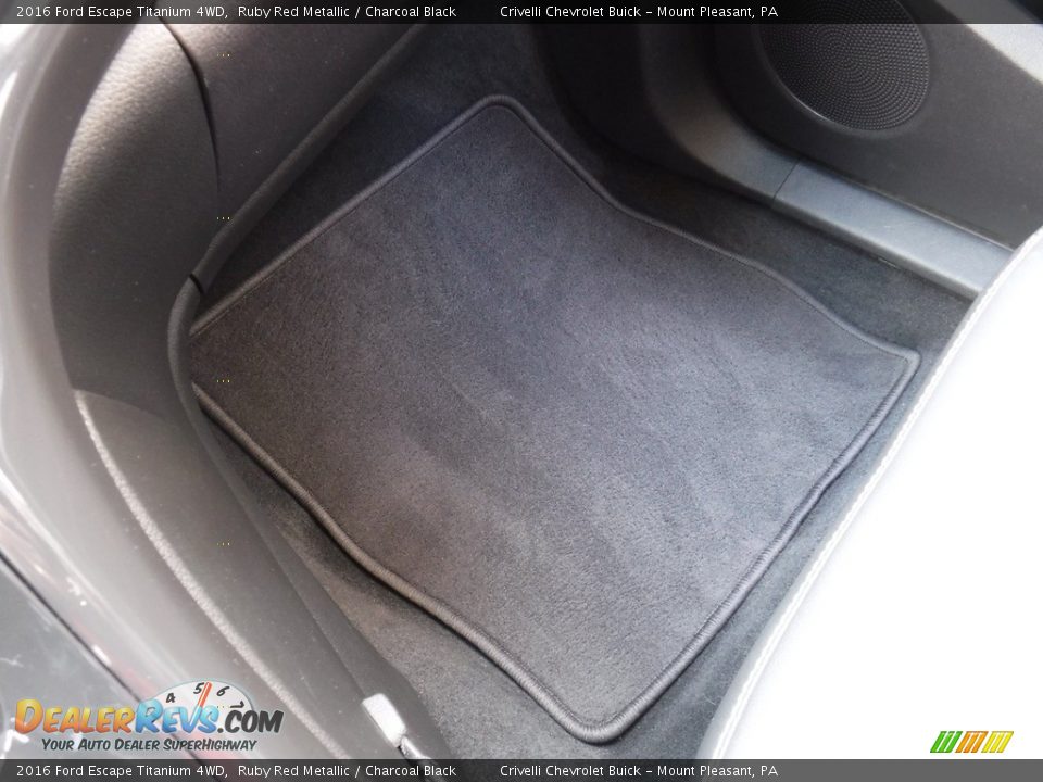 2016 Ford Escape Titanium 4WD Ruby Red Metallic / Charcoal Black Photo #28