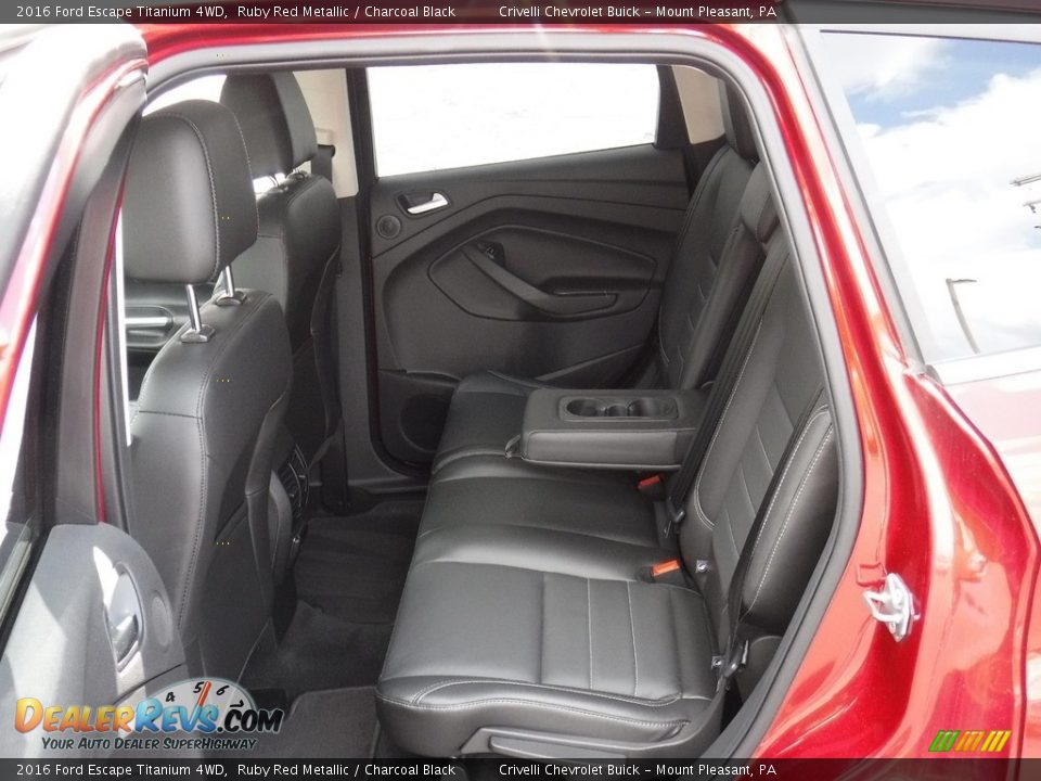 2016 Ford Escape Titanium 4WD Ruby Red Metallic / Charcoal Black Photo #31
