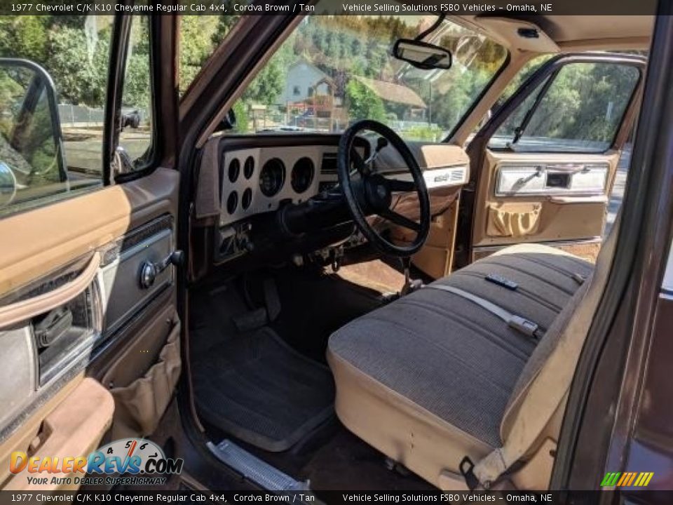 Tan Interior - 1977 Chevrolet C/K K10 Cheyenne Regular Cab 4x4 Photo #4