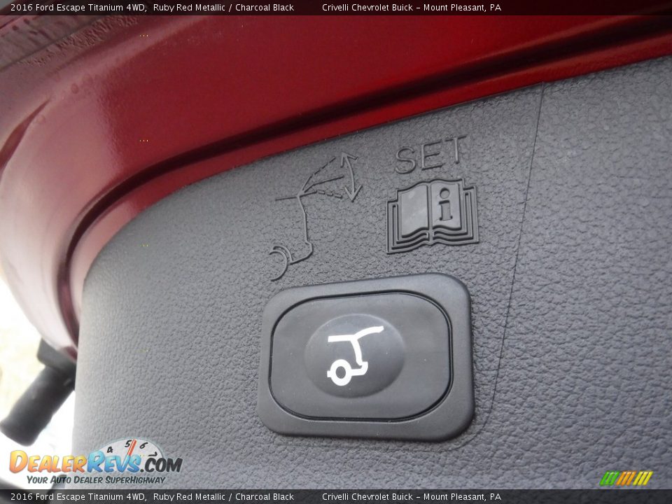2016 Ford Escape Titanium 4WD Ruby Red Metallic / Charcoal Black Photo #33