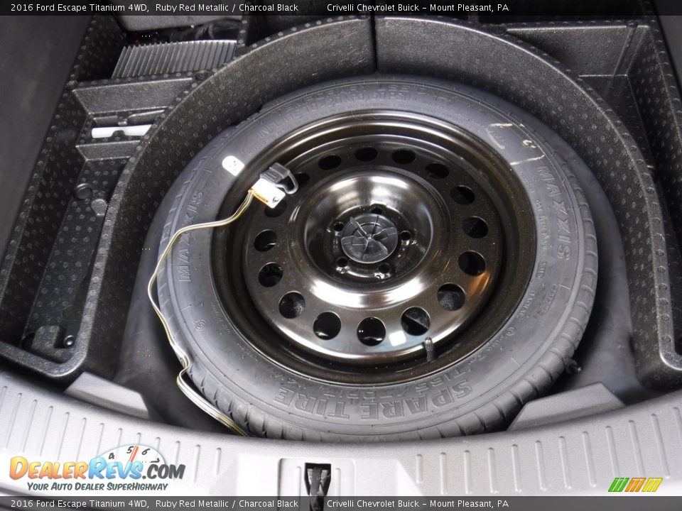 2016 Ford Escape Titanium 4WD Ruby Red Metallic / Charcoal Black Photo #34