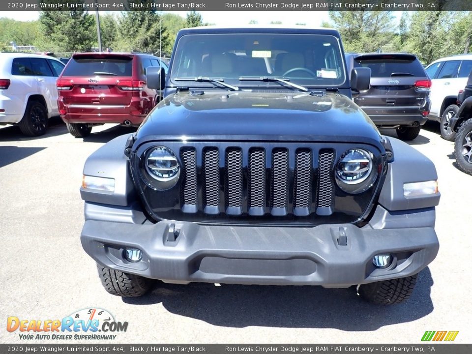 2020 Jeep Wrangler Unlimited Sport 4x4 Black / Heritage Tan/Black Photo #6